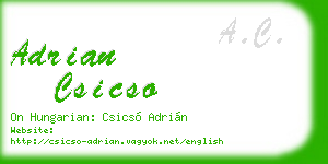 adrian csicso business card